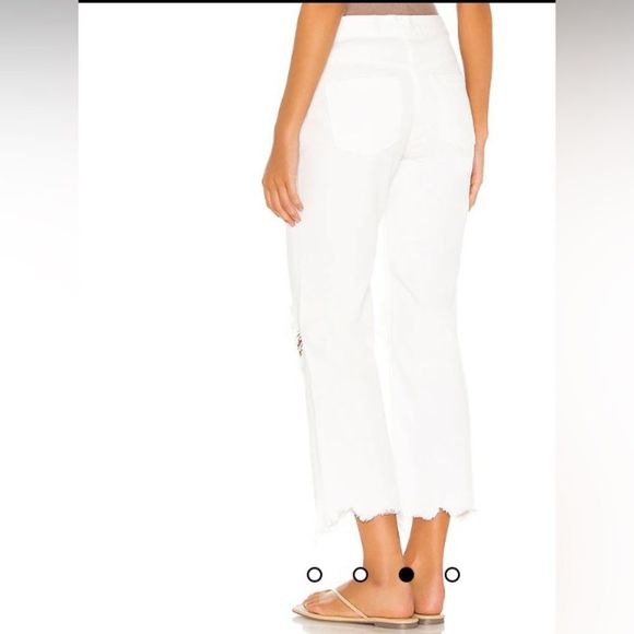 NWT Free People x We The Free Maggie Mid Rise Straight Optic White 32 - Picture 3 of 15